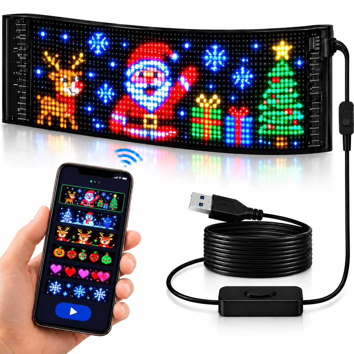 Santa Pixels Display