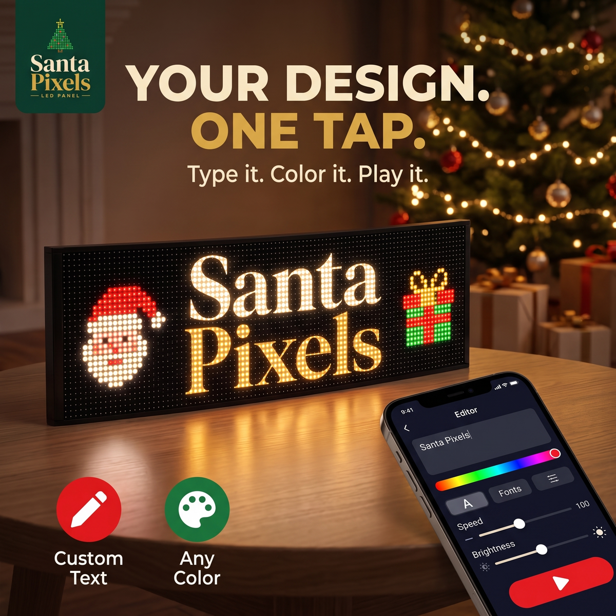 Santa Pixels Display