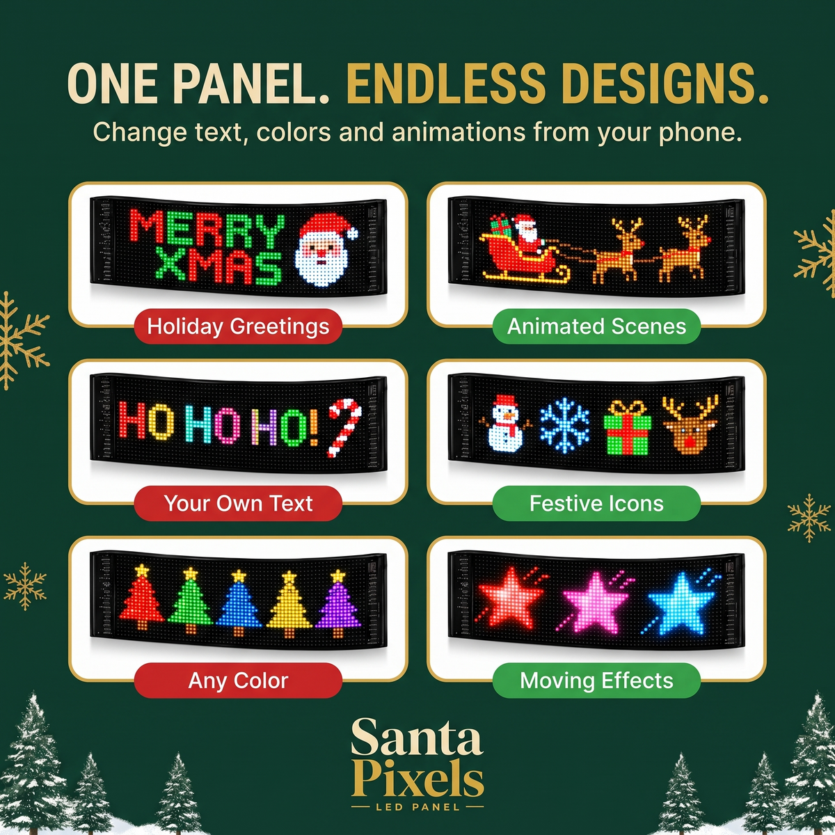 Santa Pixels Display
